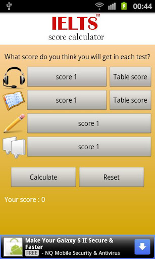 IELTS score calculator