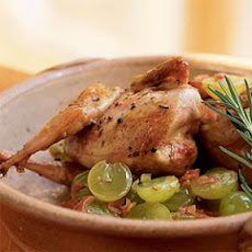 Quail with Grapes and Grappa