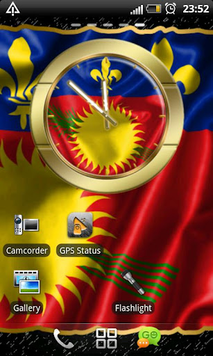 Guadeloupe flag clocks