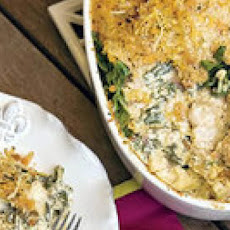 Oyster, Bacon and Swiss Chard Gratin