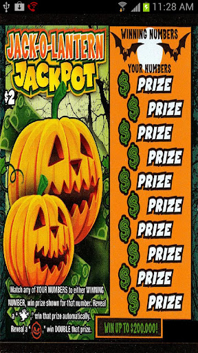 Halloween Lotto Slot Card
