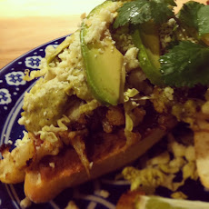 Roasted Cauliflower Torta with Creamy Tomatillo Salsa