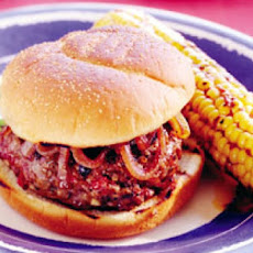 Sun-Dried-Tomato Burgers with Balsamic-Glazed Onions