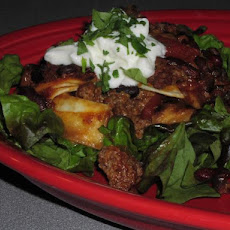 Low-Fat Beef and Bean Tortilla Bake