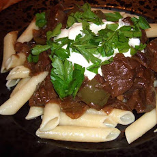 Goulash With Green Peppers and Noodles