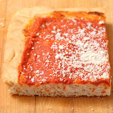 Homemade Philadelphia Tomato Pie-Style Pizza