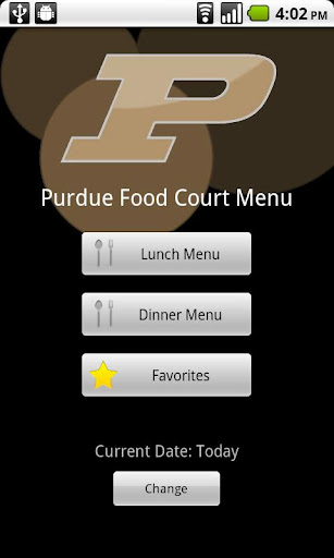 Purdue Food Court Menu