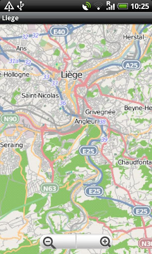 Liege Luik Street Map