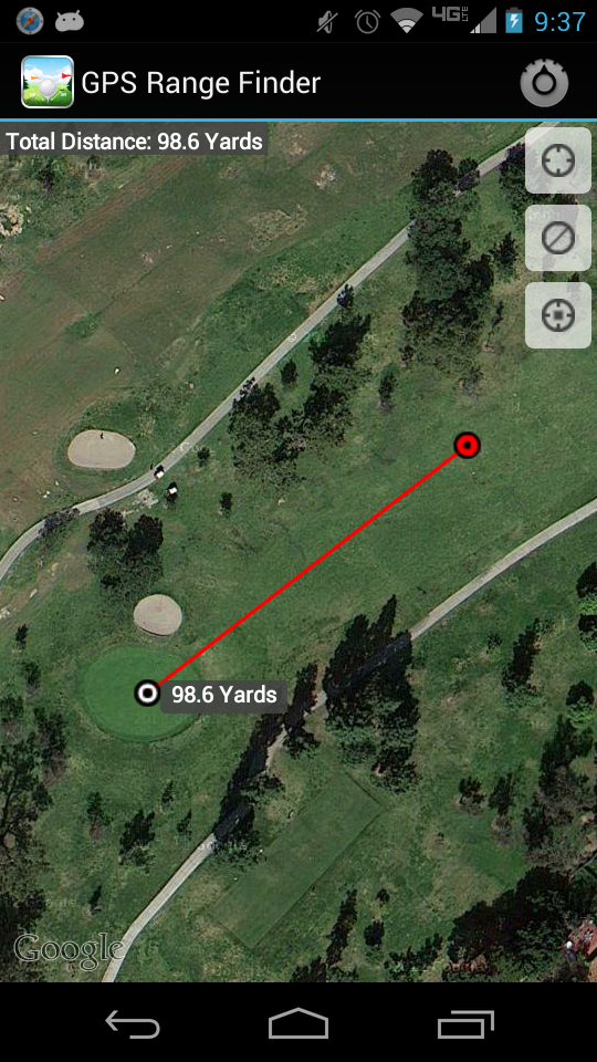 Android application Golf GPS Range Finder Free screenshort