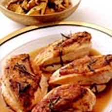 Chicken Breasts with Rosemary and Chanterelles and Roasted Garlic Potatoes
