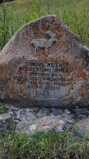 Tongue River Recreation Area Marker