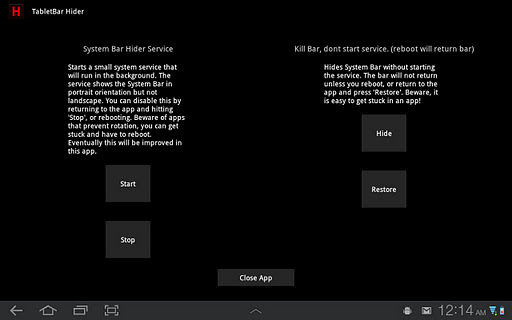 TabletBar Hider Root