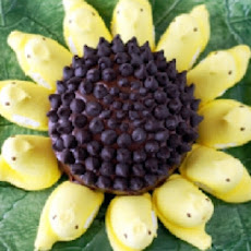 Peeps Sunflower Cake