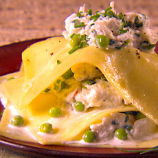 Crab Salad Napoleons with Fresh Pasta