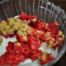 Yogurt with Raspberry Crumble