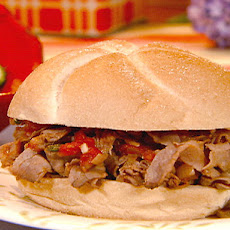 Picante Roast Beef Sandwich with Garlic, Lime and Green Chile