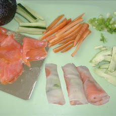 Smoked Salmon & Rice Paper Rolls