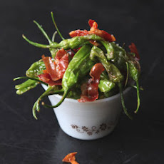 Padrón Peppers with Serrano Ham