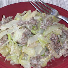 Beef & Cabbage Alfredo