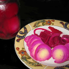 Tickled Pink Pickled Eggs or Pretty in Pink Pickled Eggs