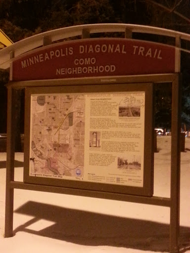 Como Minneapolis Diagonal Trail Historic Marker
