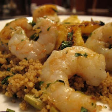 Shrimp Kabobs W/Lime Butter Sauce & Cilantro Couscous