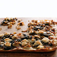 Caramelized-Onion Pizza with Mushrooms