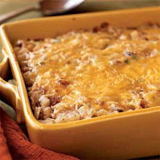 Hash Brown Casserole with Bacon, Onions, and Cheese