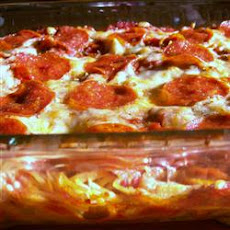 Baked Spaghetti Pizza