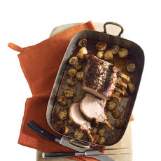 Herb-Crusted Pork Roast with New Potatoes