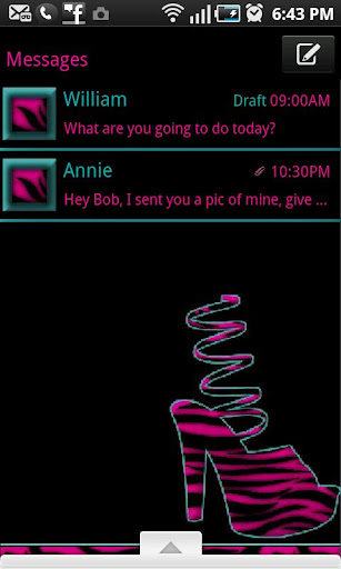 Go SMS Theme Zebra Style