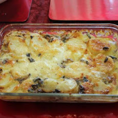 Potato Gratin With Porcini Mushrooms and Mascarpone Cheese