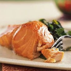 Sherry-Glazed Salmon with Collard Greens