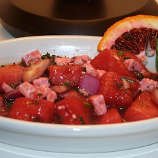 Watermelon, Feta and Mint Salad with Blood Orange Vinaigrette