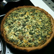 Spinach Ricotta Mushroom Quiche (Lighter)