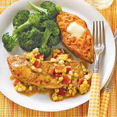 Turkey Cutlets with Fresh Corn