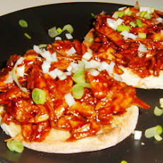 Asian Turkey Barbecue on Sesame Scallion Toasts