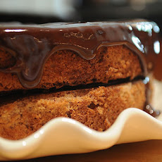 Not Red Velvet Cake with Fudge Glaze
