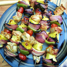 Skewered Pork, Fruit and Vegetable