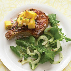 Glazed Pork Chops with Mango Salsa