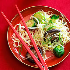 Brussels Sprouts and Shiitake Lo Mein
