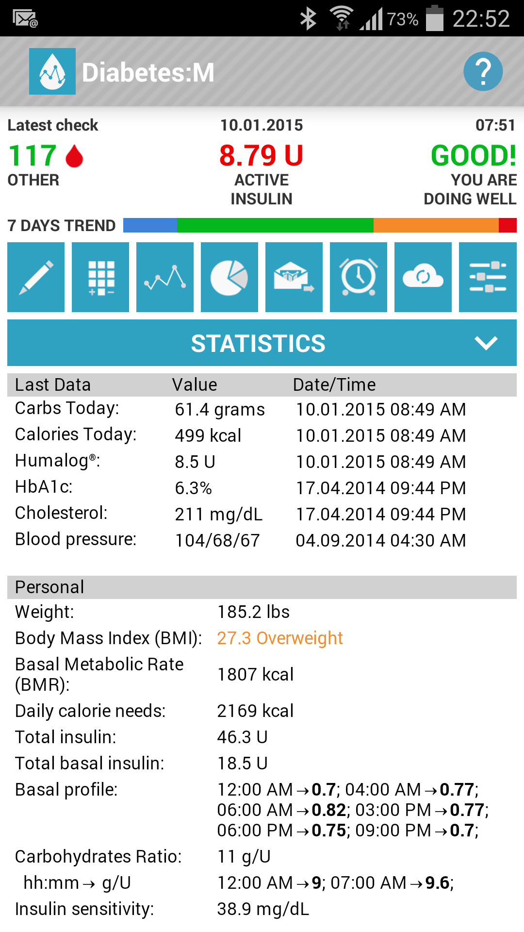 Android application Diabetes:M License screenshort