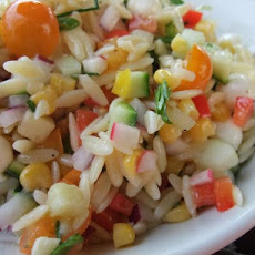 Summery Chopped Orzo Salad