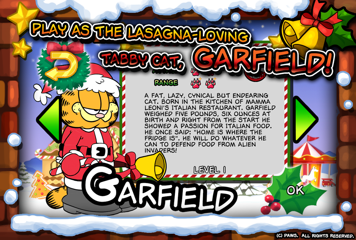 Android application Garfield Saves The Holidays screenshort