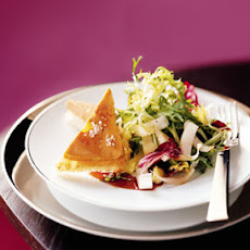 Foie Gras Toasts with Greens and Verjus Port Glaze