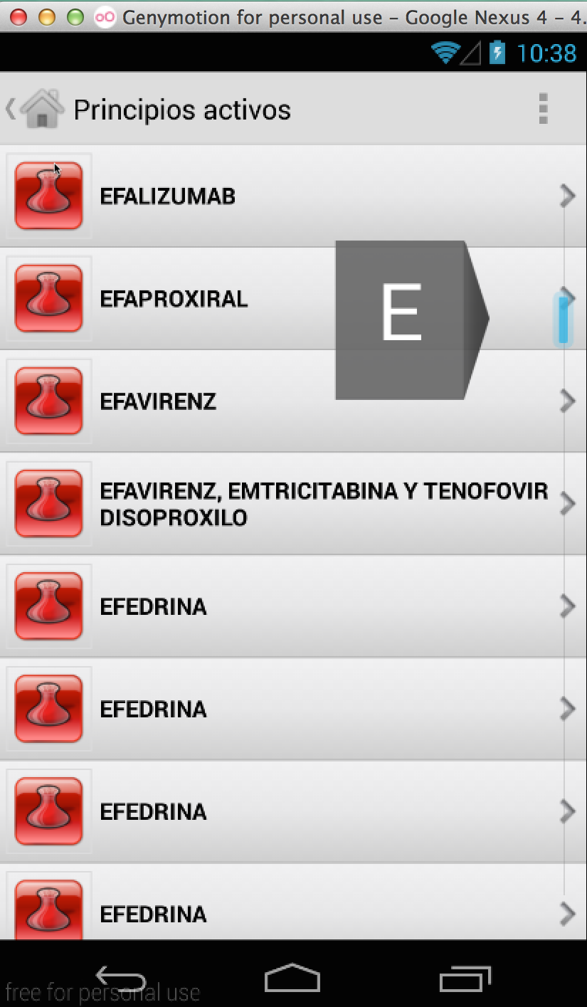 Android application Vademecum medicamentos gratis screenshort