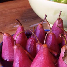 Pears Poached in Spiced Red Wine