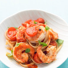 Shrimp, Tomato, and Basil Pasta