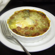 Huevos Rancheros in Tomatillo Ranchero Sauce