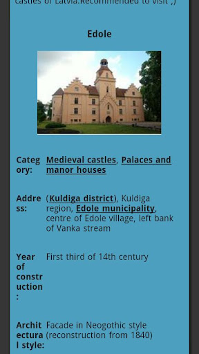 Castles of Latvia